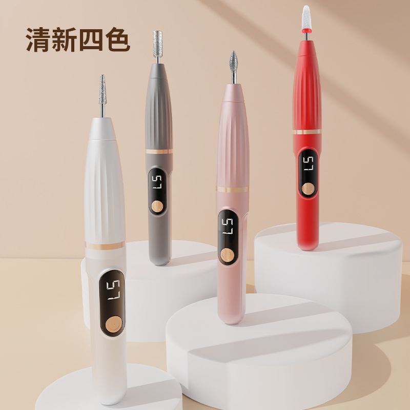 クロスボーダー新しいマニキュア研磨機ポータブル充電式ネイルポリッシャー 1.8 ワット回転ペンタイプ電動ネイルポリッシャー|undefined