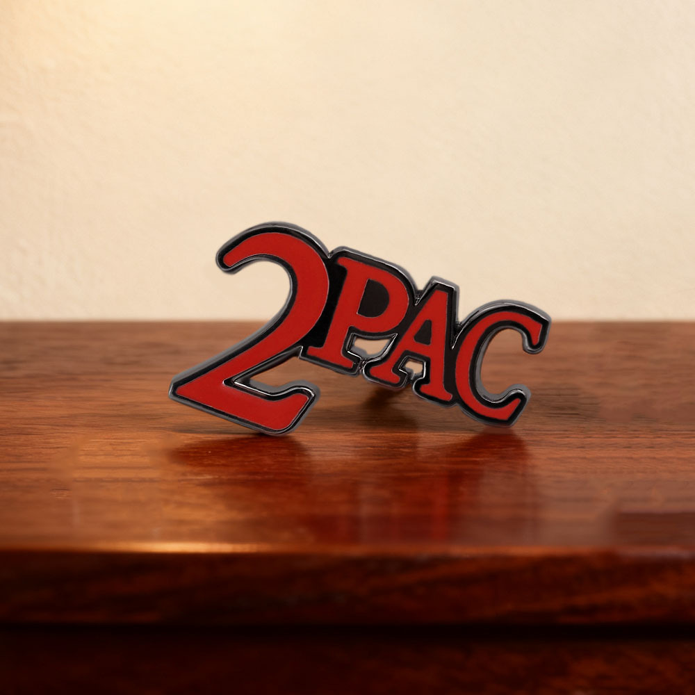 Legendary Rapper 2Pac Logo Brooch Hip-Hop Music Peripheral Metal Badge Clothing Bag Fashion Accessories