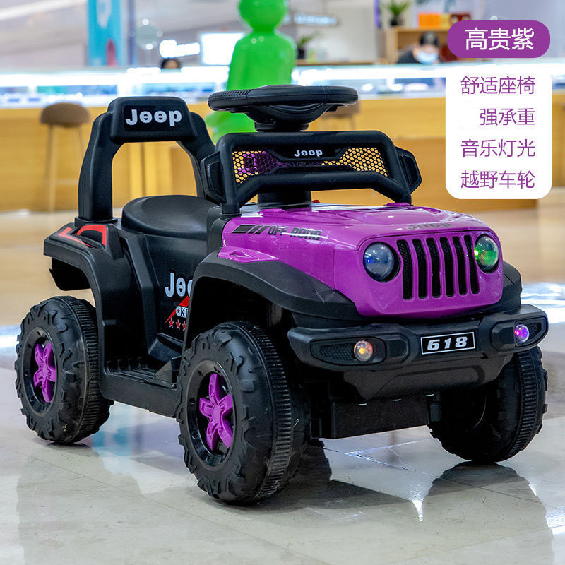Internet celebridad coche de juguete para niños carro eléctrico ligero control remoto vehículo todoterreno columpio coche de juguete de carga puede sentarse personas
