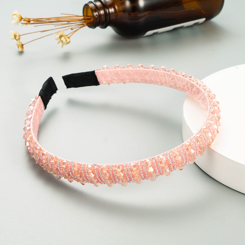 Wholesale Color Crystal Fine Side Hairband Nihaojewelry display picture 7