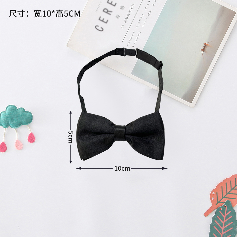 Pajarita para niños Corbata para niños coreanos Pajarita para bebés de color rojo vino de moda