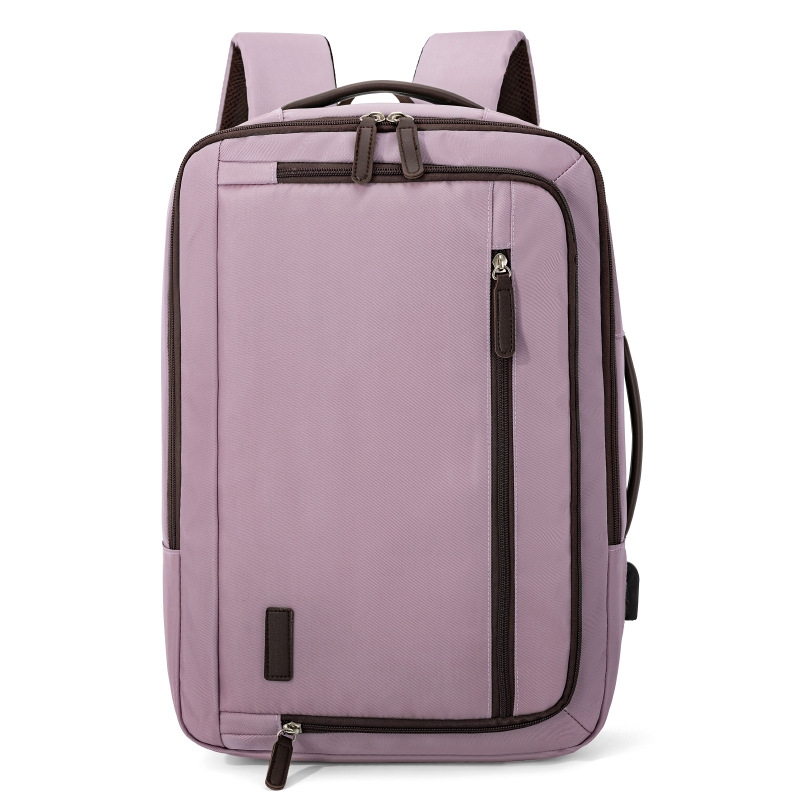 Larga capacidad de colgar tirón USB mochila de negocios expandible multicapa de almacenamiento mochila escolar a prueba de rociadores bolsas de computadora de estudiantes