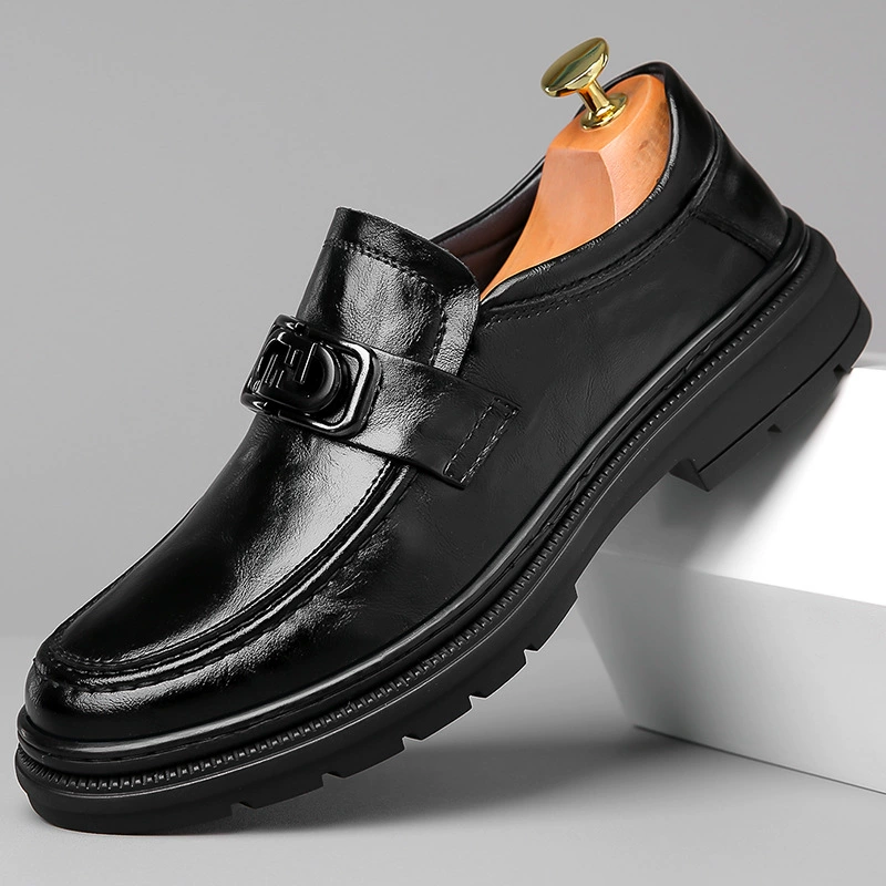 Весенняя Новая мужская деловая повседневная кожаная обувь с мягкой подошвой, лоферы из мягкой кожи, модная мужская обувь без шнуровки, модная оптовая продажа