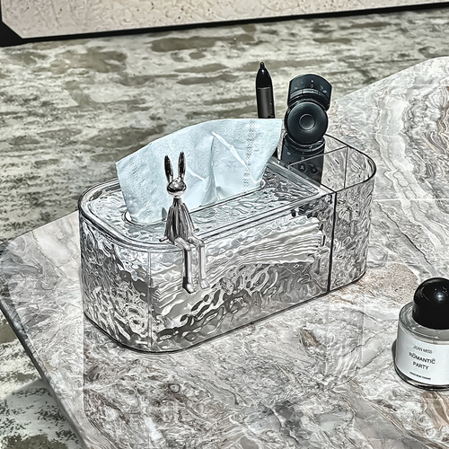 Light luxury style decorative living room tissue box bedroom creative simple tissue box high-end wall-mounted bathroom storage box