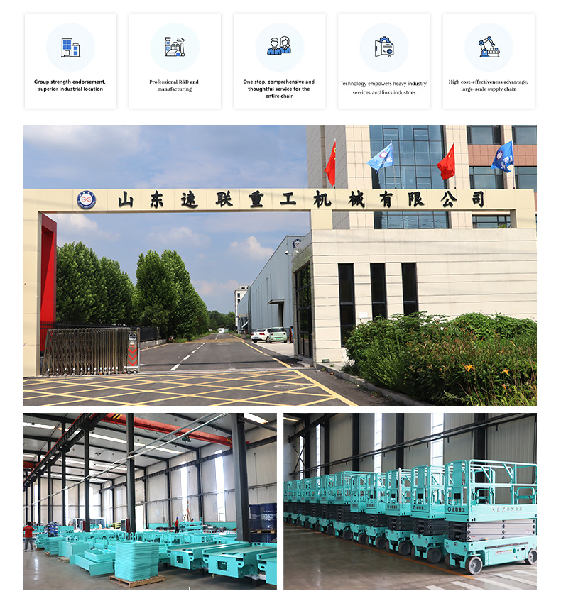 Self-propelled lift platform manufacturer supplies large and small scissor electric lifts for high-altitude maintenance