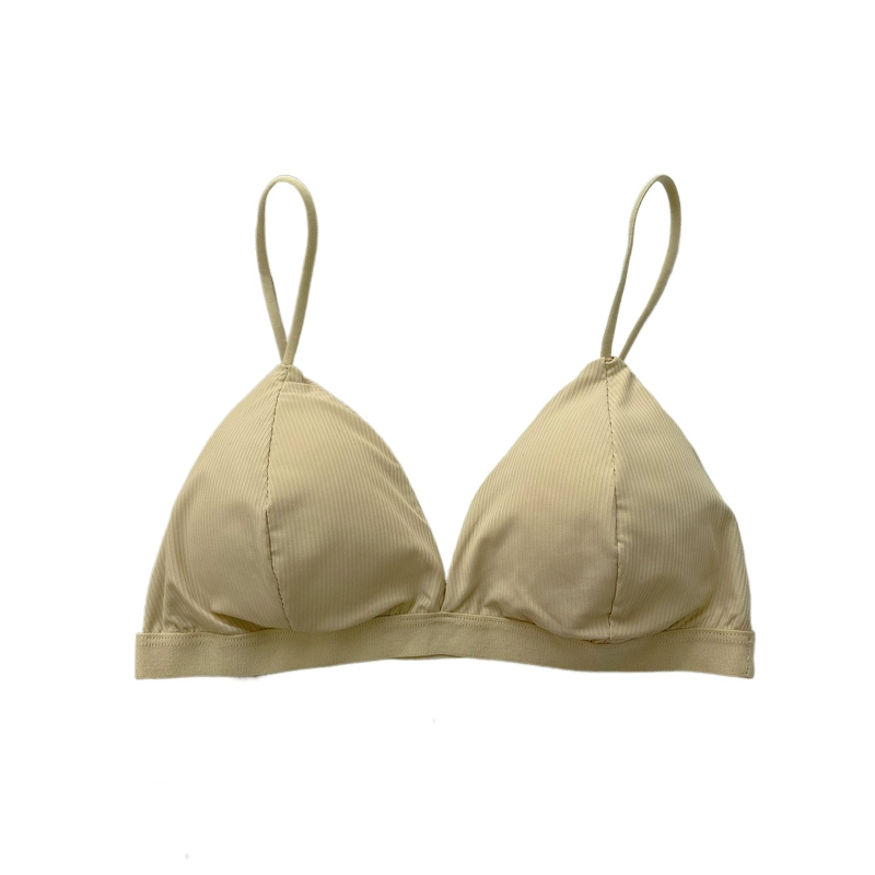 Thin underwear, summer wireless bra for students, french style, thin strap, beautiful back