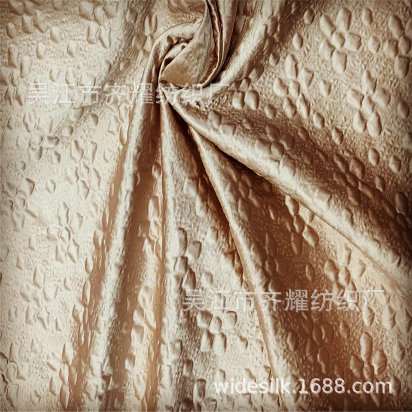 尼丝纺发泡涂层立体褶皱3d三维立体复合网衬时装面料