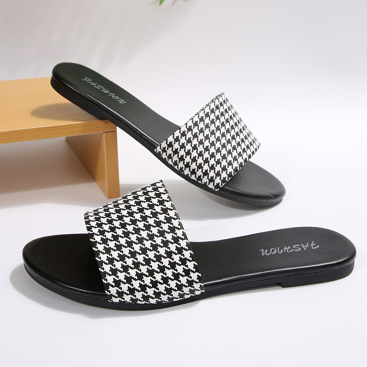 Sandalias Planas para Mujer de Cuero Sintético, Cómodas, para Uso Casual