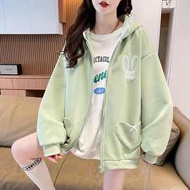 现货女童刺绣外套春秋装洋气儿童棒球服中大童女孩秋季上衣拉链衫