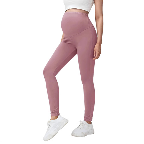 Maternity pants, solid color wide waist belly support sports tight pants