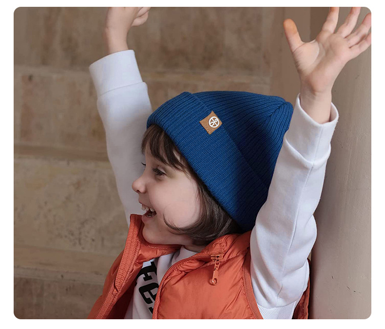 Children Unisex Basic Solid Color Wool Cap display picture 4