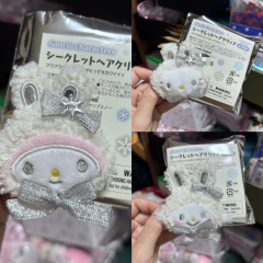 韓系サンリオ初雪ぬいぐるみウサギシリーズKT願い事うさぎヘアピン甘い少女かわいいサイドクリップアニメ新