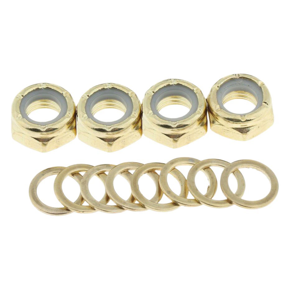 [Сумка] 4 шт. Кронштейн для скейтборда Боковая Женская гайка стопорного колеса M8 Дюйм 8 шт. Кронштейн скользящая шайба Huashi