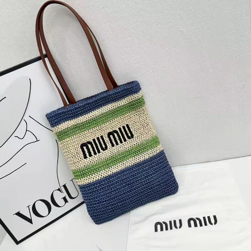 miu ビーチトートバッグ トートバッグ ラフィア ショッピングバッグ ストローバッグ 大容量 シンプル ショルダー レディースバッグ|undefined