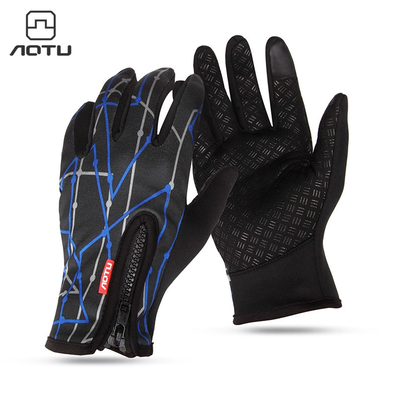 Вогнуто-выпуклые уличные перчатки мужские и женские теплые флисовые ветрозащитные спортивные перчатки для верховой езды с полными пальцами осенне-зимние нескользящие перчатки для альпинизма