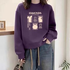 新商品のベルベットの洋風の底のシャツの丸首の衛衣の女性の秋冬のゆったりしている頭の上着のカジュアルなコートの潮