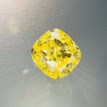 GIA证书裸石浓彩黄 1.0ct 方形裸钻镶嵌戒指吊坠首饰品女钻石礼物