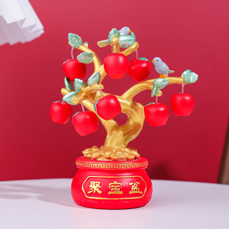 平安如意发财树摆件创意家居玄关桌面装饰财运树乔迁节日喜庆装饰|undefined