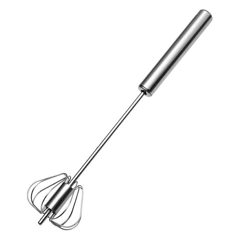 Household Stainless Steel Semi-Automatic Egg Beater Cream Cake Egg Handheld Press Mixer Baking Gadget