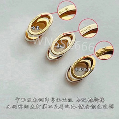 ハイバージョン V ゴールド H 文字エナメル CNC ネックレス女性用厚いメッキ 18K ローズゴールドインターネットセレブ多用途鎖骨チェーン工場直販