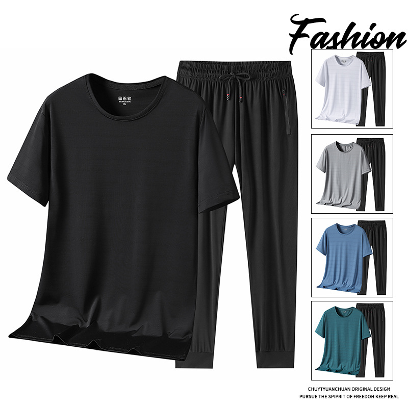 Summer silk quick dry short sleeve T-shirt