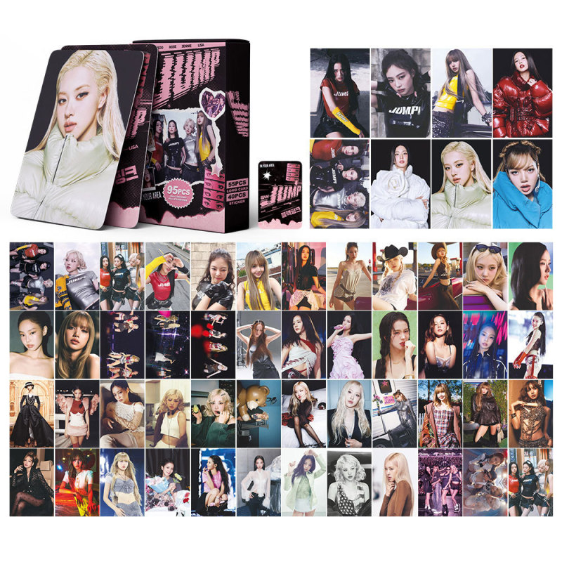 95张JUMP小卡贴纸 BP卡片 ROSE贴画 JENNIE应援 LISA贴纸 JISOO卡|undefined