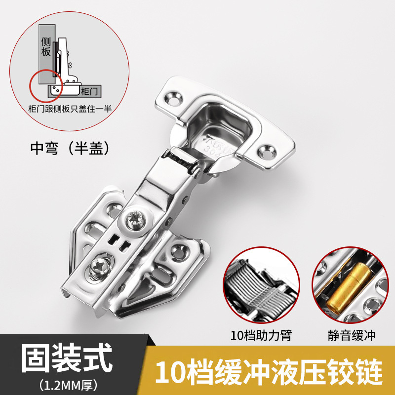 304ステンレスヒンジ卸売り3.0厚さ油圧緩衝ダンプヒンジ戸棚建具金物ヒンジメーカー|undefined