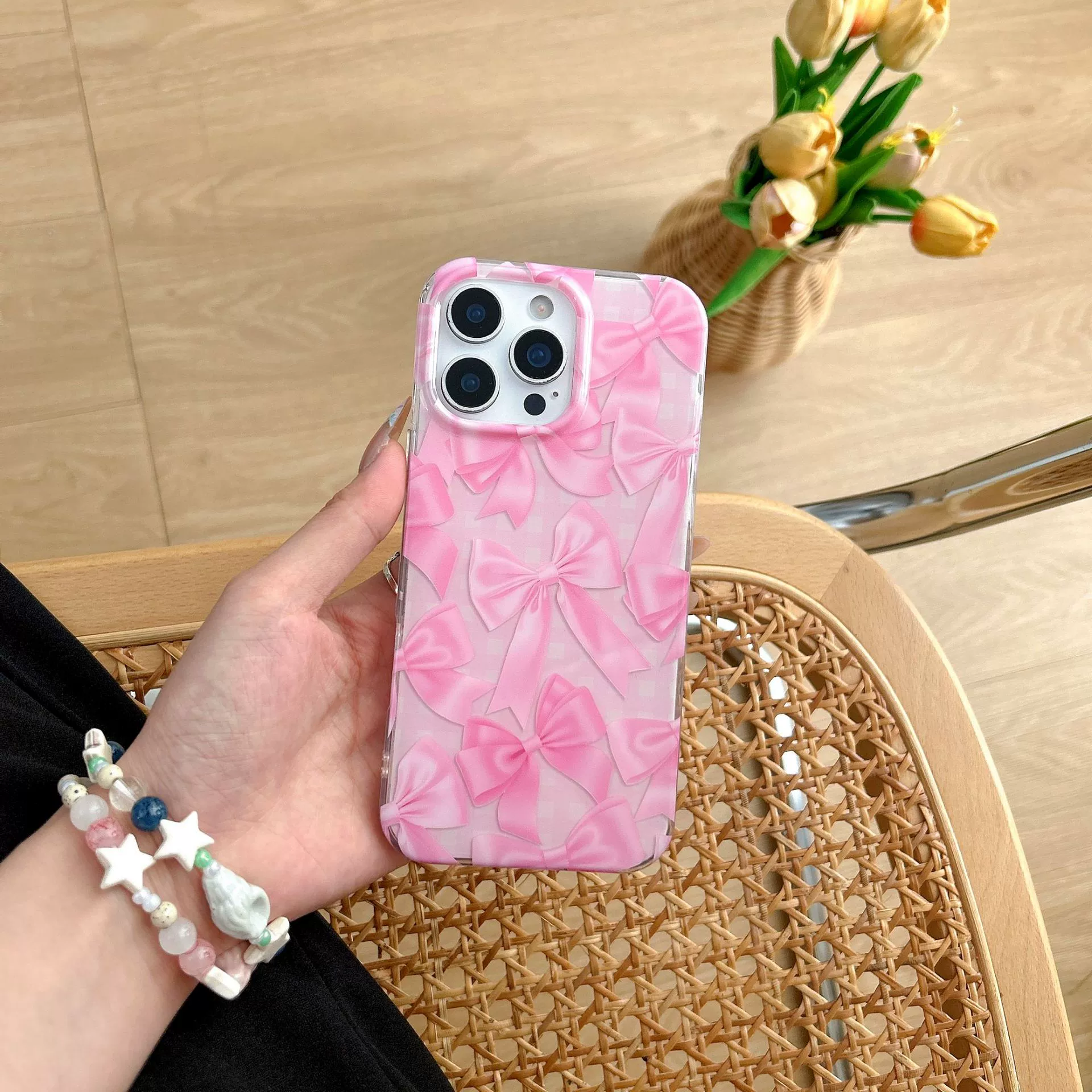 Apple, пурпурный совместимый iPhone 16 с бантом, чехол для телефона, iPhone17 Pro, iphone, 14