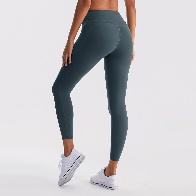 Pantalones de yoga de licra para mujer, de cintura alta, pantalones de fitness con efecto segunda piel, pantalones moldeadores de glúteos y cintura, leggings deportivos que absorben la humedad y de secado rápido.