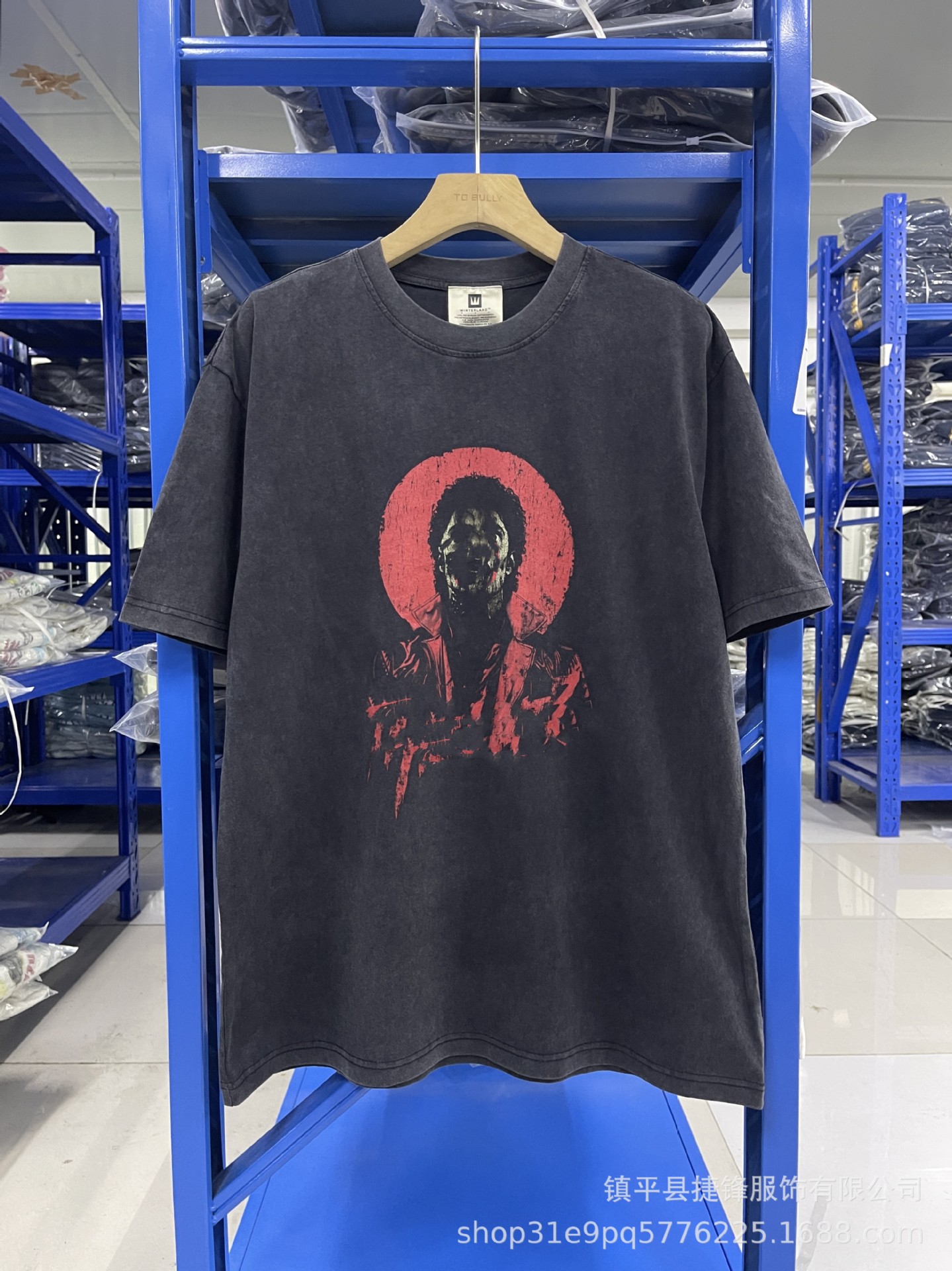 クロスボーダーの新型欧米のファッションブランドのレトロな水洗いは古い落書きをします。