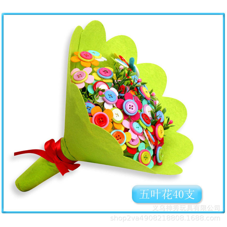 1 ramo adulto regalo Clavel ramo Corte libre no tejido hecho a mano DIY material creativo paquete