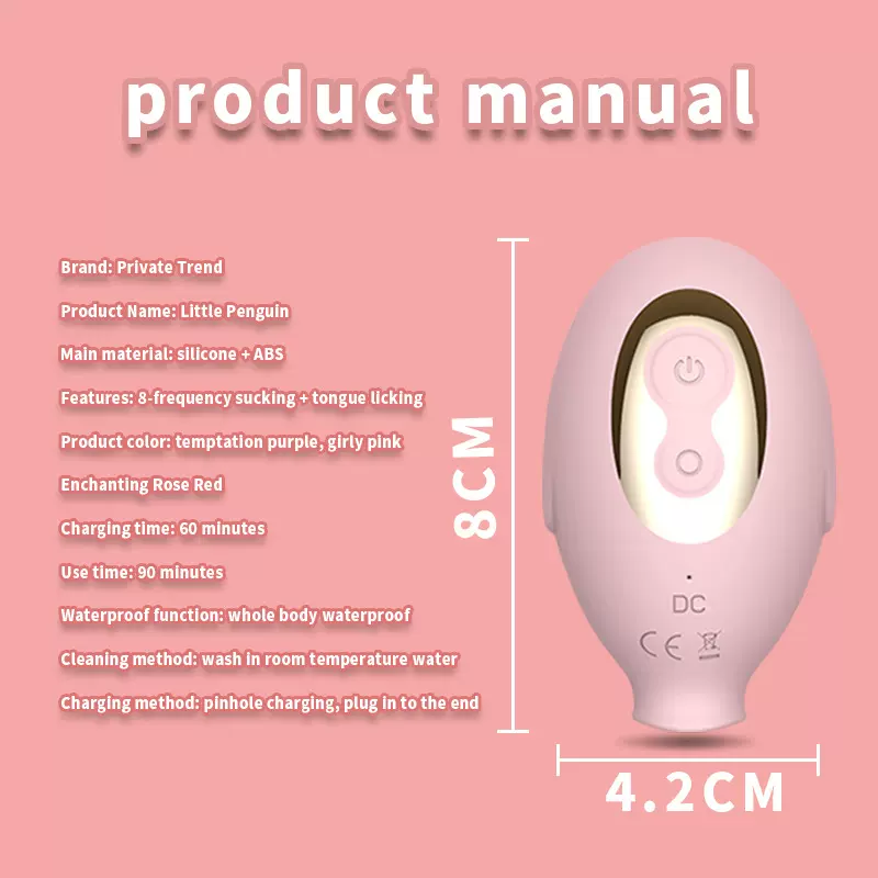 跨境爆款吮吸企鹅秒潮吸阴网红跳蛋舌舔女用调情自慰器情趣性用品