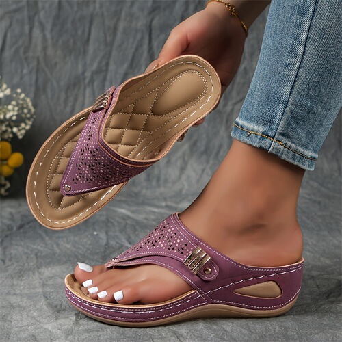 Comfortable Arch Women's Wedge Flip Flops Comfortable
