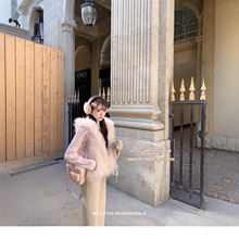 金蘑菇菇 冬令时 美萌山羊绒马甲 / 100山羊绒 娇贵少女感皮草