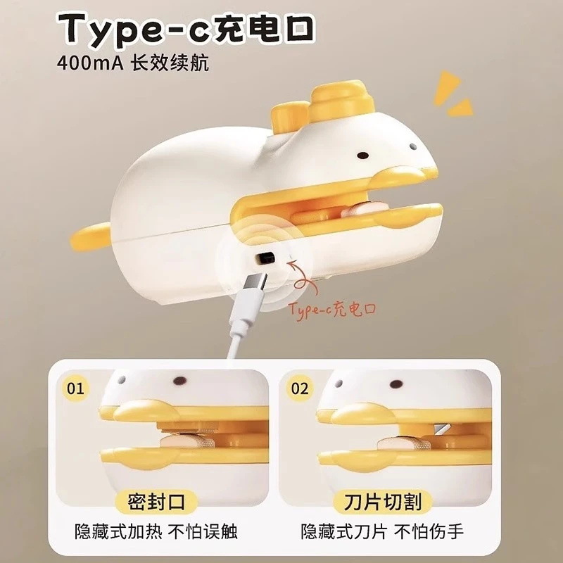 sellador doméstico pequeño tipo recargable de mano sellador de plástico clips bolsa de plástico mini snack sellador tipo de presión