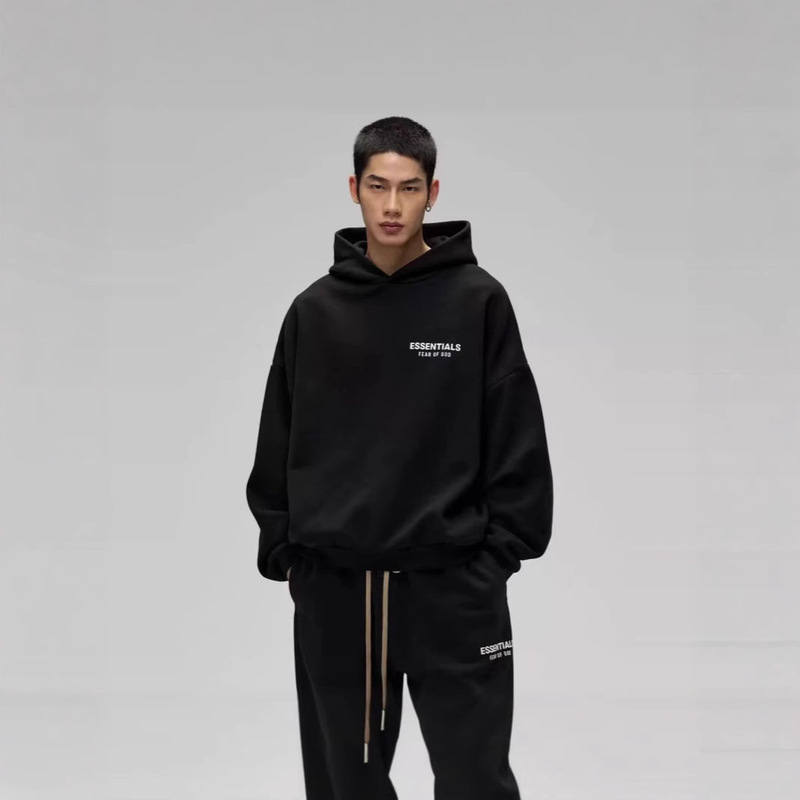 Essentials High Street 24-Letter Hooded Sweatshirt for Men and Women, Trendy Brand Loose Hoodie