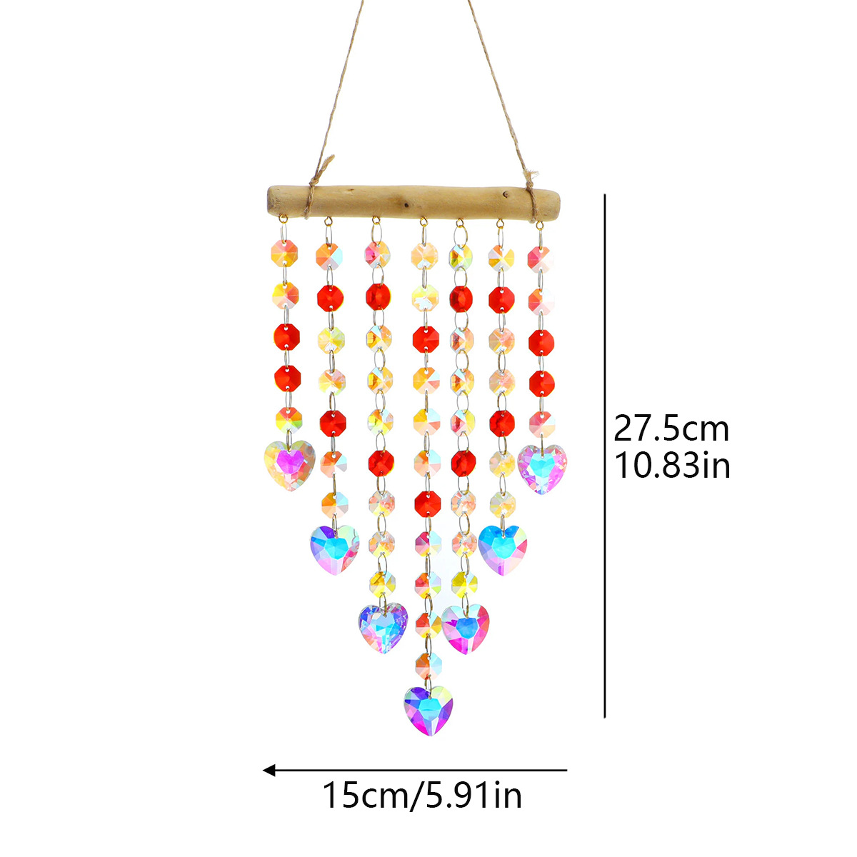 Wooden stick dream crystal wind chime 8