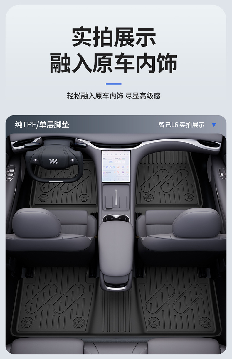 Suitable for the New Zhiji L6 Ls6 Ls8 Ls9 Special Vehicles, All-Weather Tpe Car Floor Mats and Car Accessories