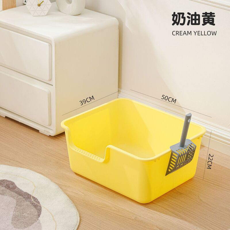 特大サイズ半閉鎖猫砂盆外はね防止オープン大容量猫トイレ子猫ペット用品卸売り|undefined