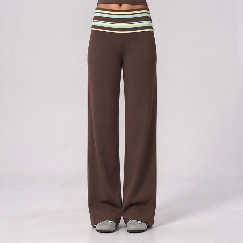 Cross-border Pilates yoga flared pants for women, wide-leg, high-waisted, hip-lifting, athletic long pants, tummy control, slimming, fitness pants