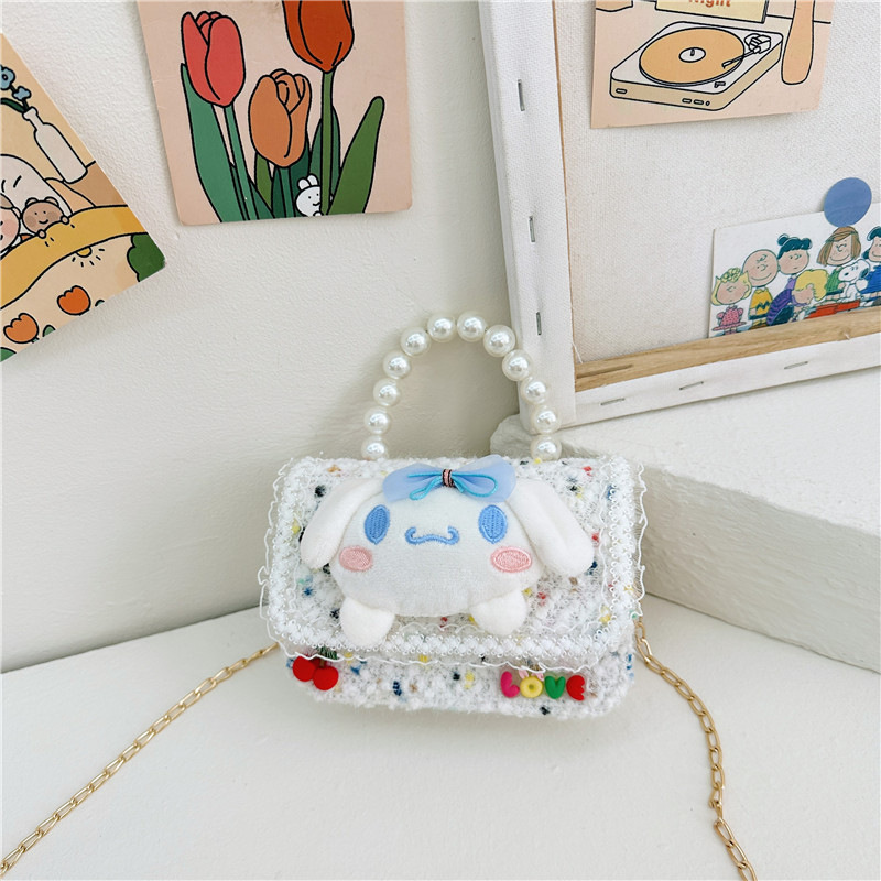 Bolso DE LOS NIÑOS 2024 nuevas Chicas lindas bolsa de mensajero princesa occidental accesorios bolsa Chanel estilo perla cadena bolsa