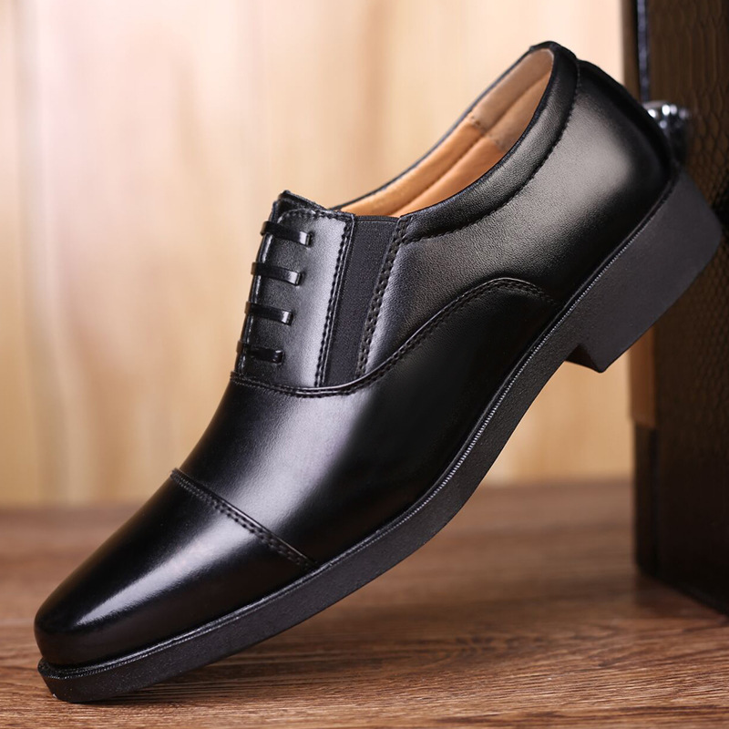 Men's Formal Oxford Patent Leather Suede Pointed Toe Business Casual Shoes_voghion.com