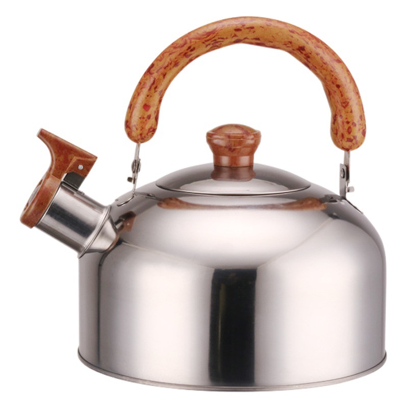 Ollas de acero inoxidable exclusivas transfronterizas, mango de grano de madera, juego de mango negro, olla de olla, olla de leche, olla de sopa, sartén 12/18PCS