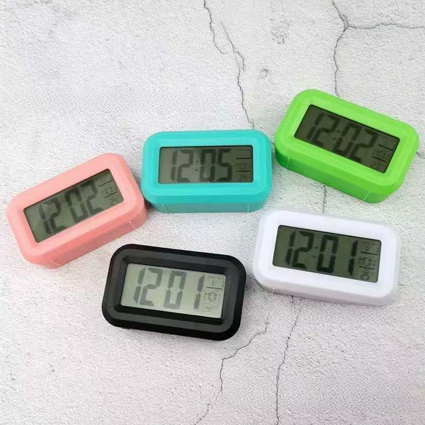 ins mini LCD smart alarm clock luminous cute student alarm clock [2108]]