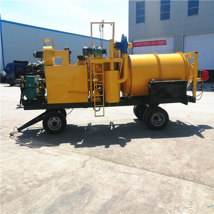 移动式沥青搅拌站 小型拖车式沥青料混合料拌合机 每小时10吨