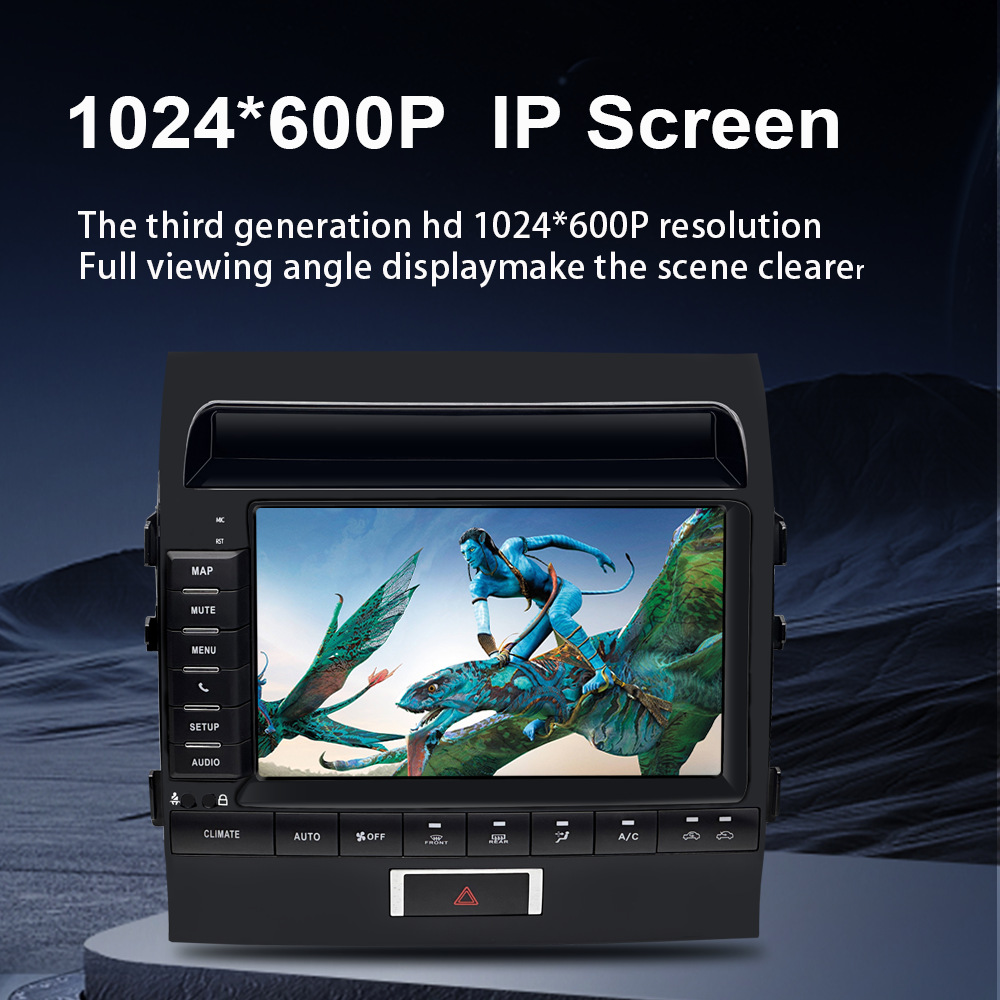 Suitable for Toyota Land Cruiser Car-Mounted Central Control Large-Screen Android Navigation System with Reversing Image, Bluetooth, and Wifi All-In-One Device