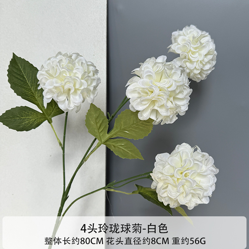 4 exquisite ball chrysanthemums