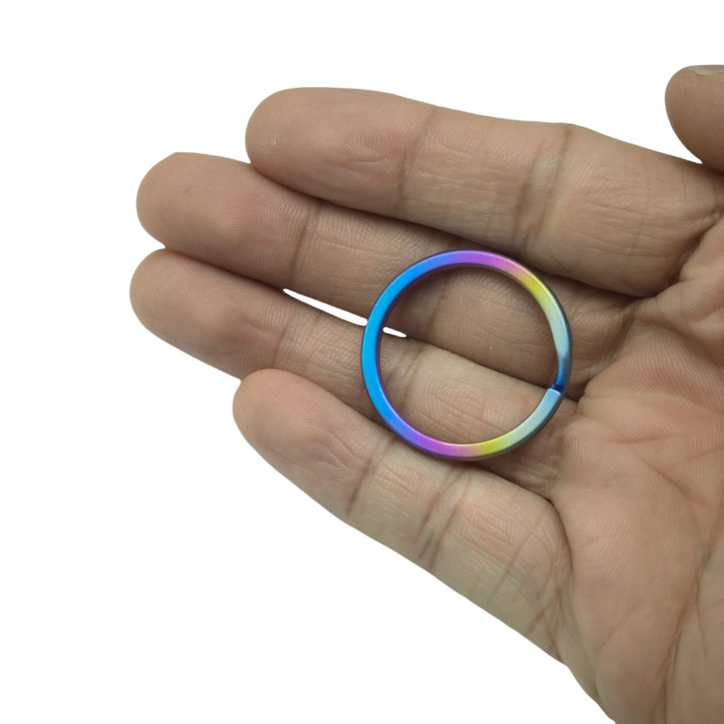 チタン合金キーホルダーキーリング純チタンキーホルダーメーカー卸売り10-35mm多目的錆びないリング|undefined