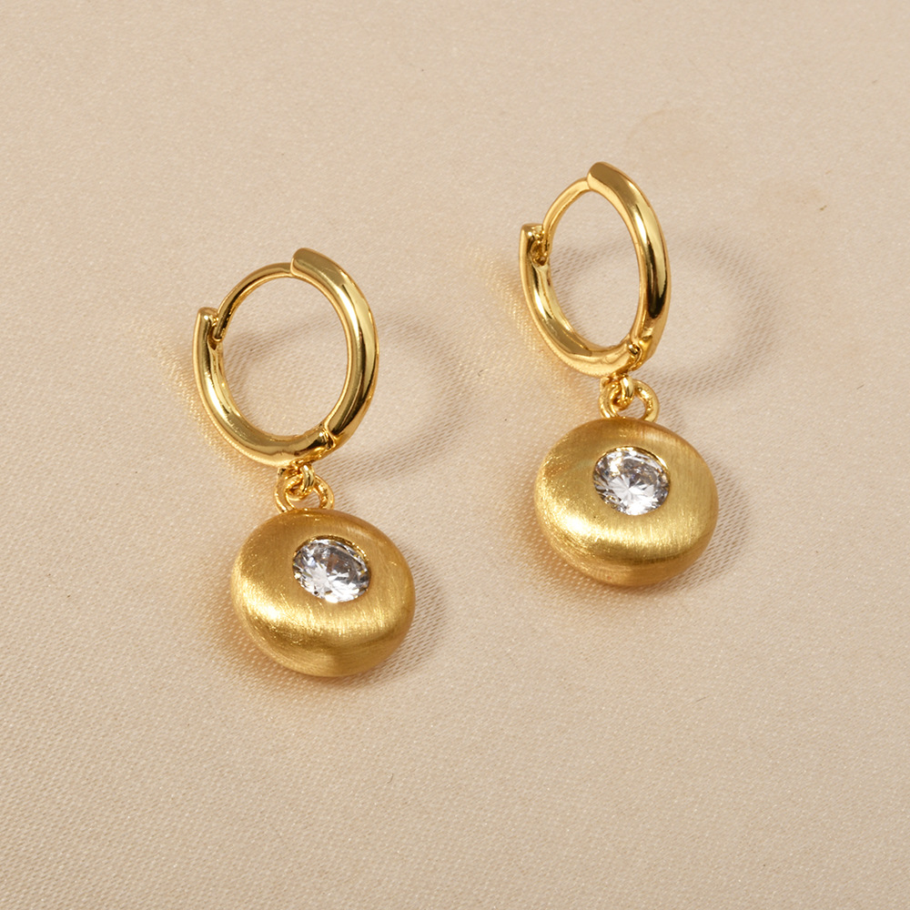 Round gold brushed (22K real gold plated)