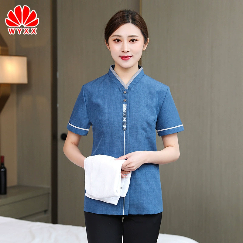 Уборка одежды Короткие рукава летом гостиничные номера KTV обслуживающий персонал Имущество уборка полов уборка работа